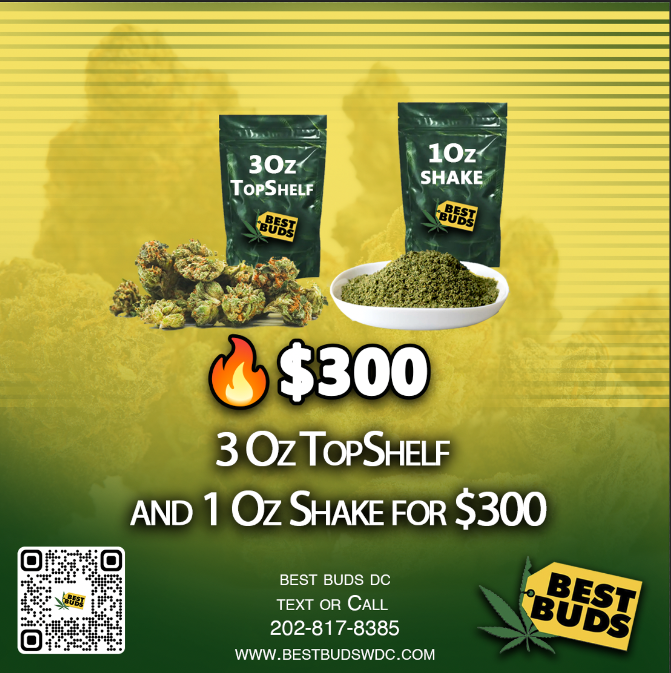 3 Oz TopShelf and 1 Oz Shake for $300